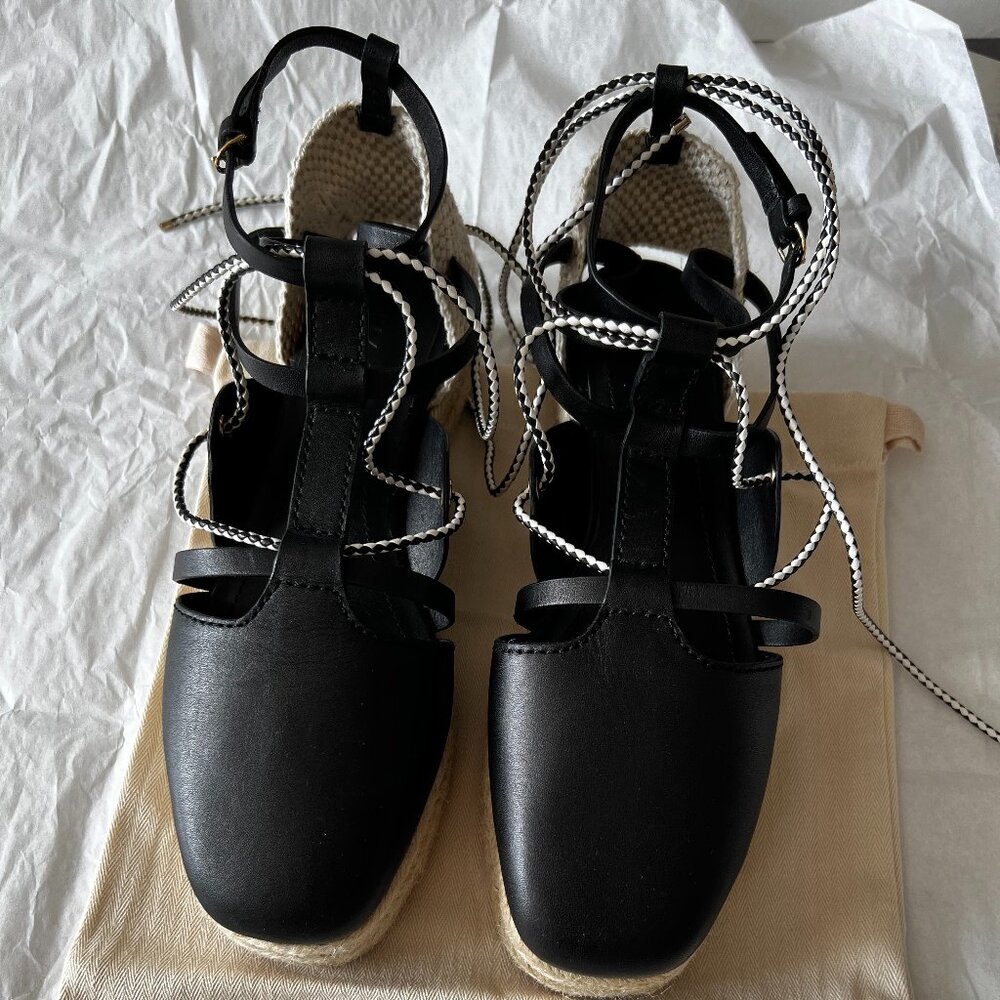 Ulla Johnson Ankle Tie Platform Espadrilles Size 7